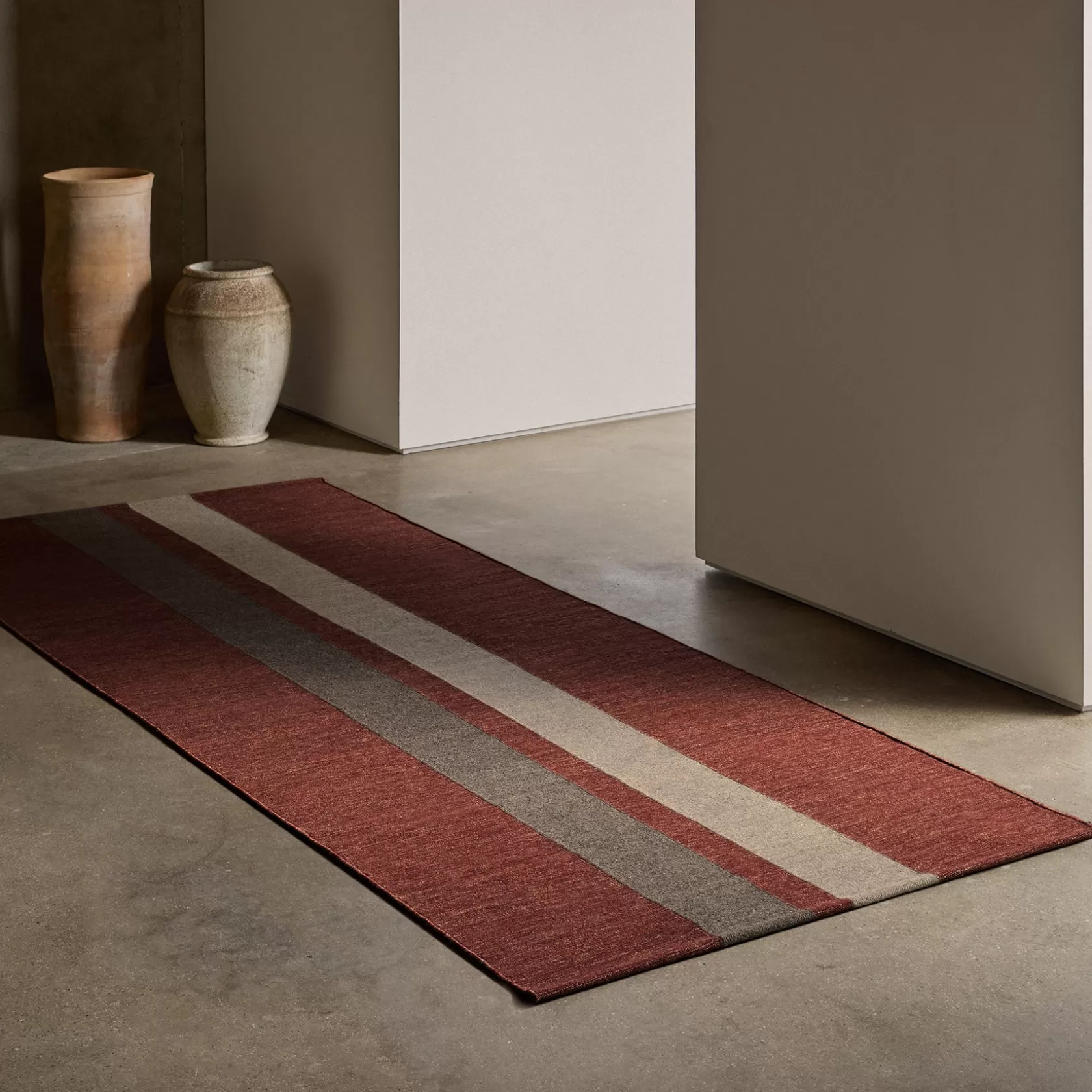 Sale 3.5Ft X 9Ft Double Stripe Runner Rugs / Runners