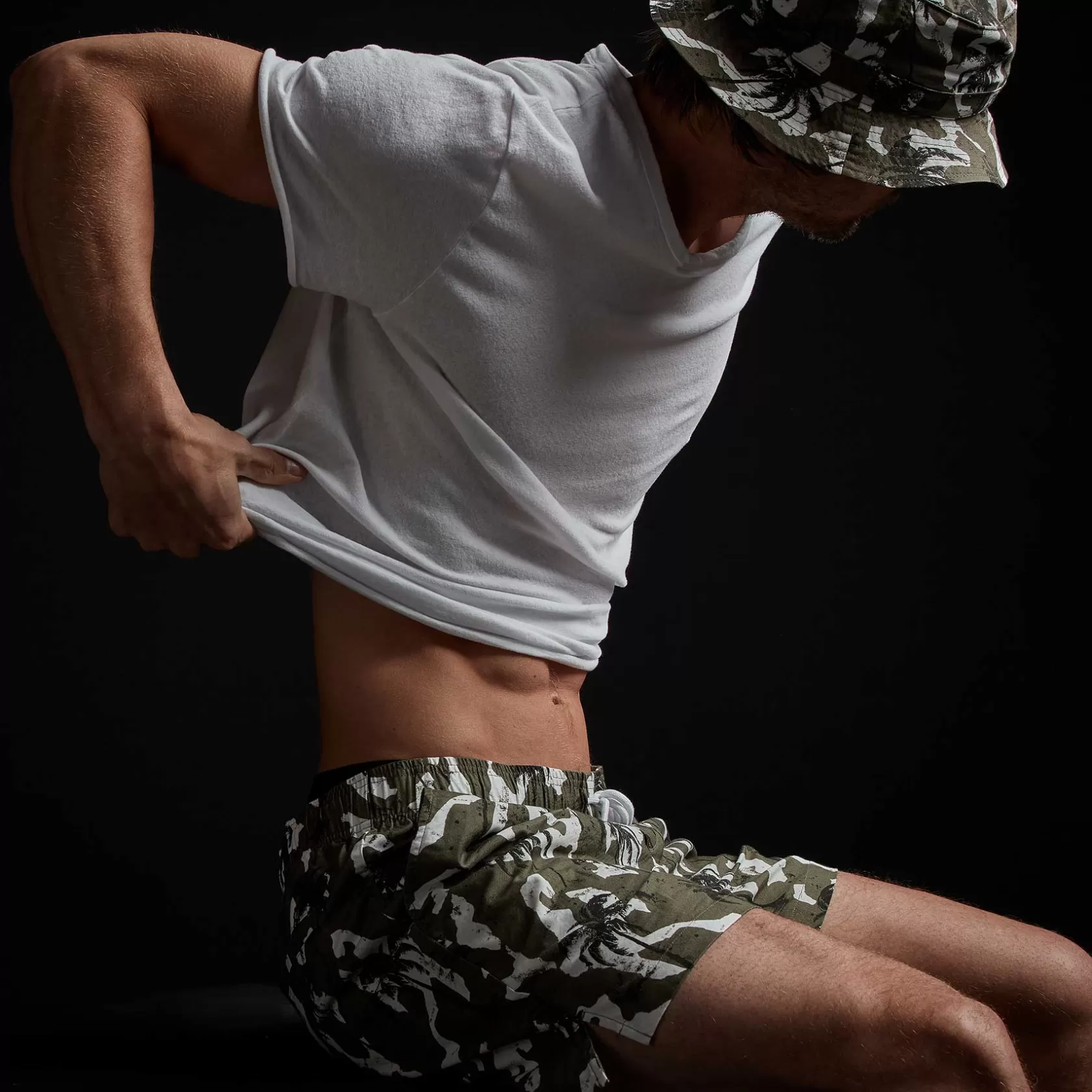 Shop Camo Palm Print Short Men Shorts