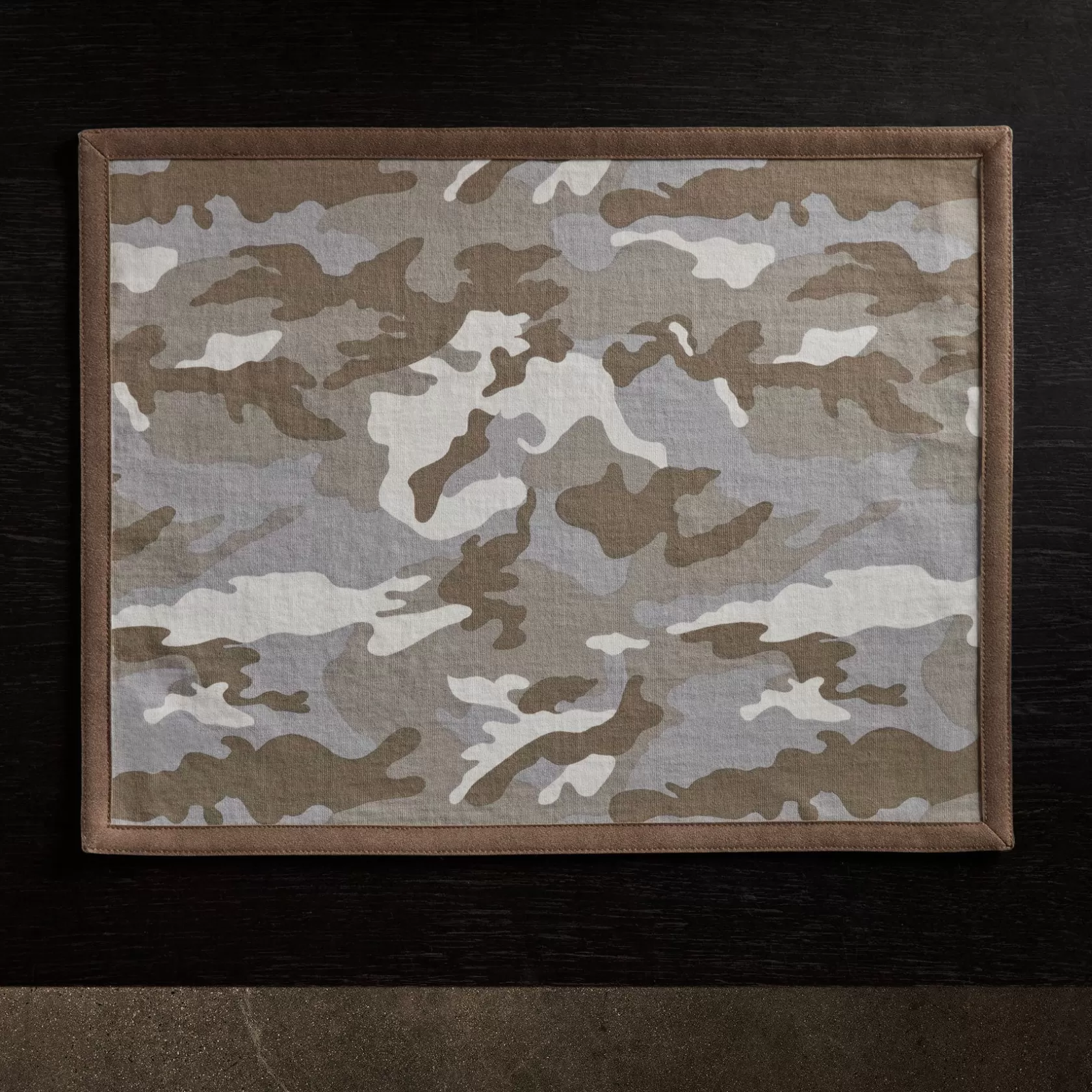 Fashion Camo Placemat With Suede Trim Placemats