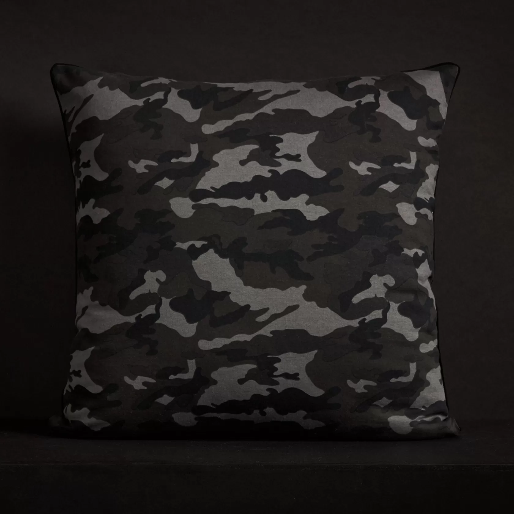 Store Camo Throw Pillow With Piping Pillow Shams