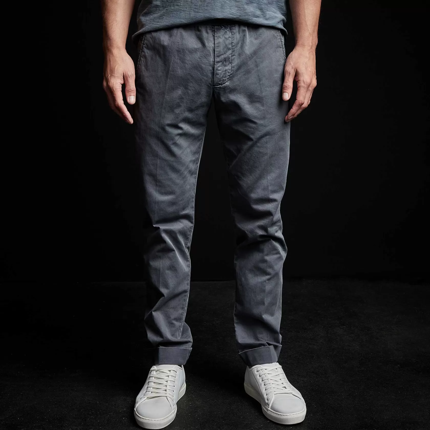 Cheap Cotton Linen Cuffed Trouser Men Pants/Denim