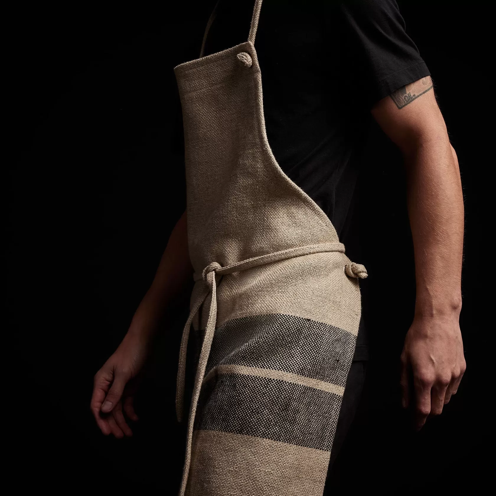 Fashion Double Stripe Chef'S Apron Aprons