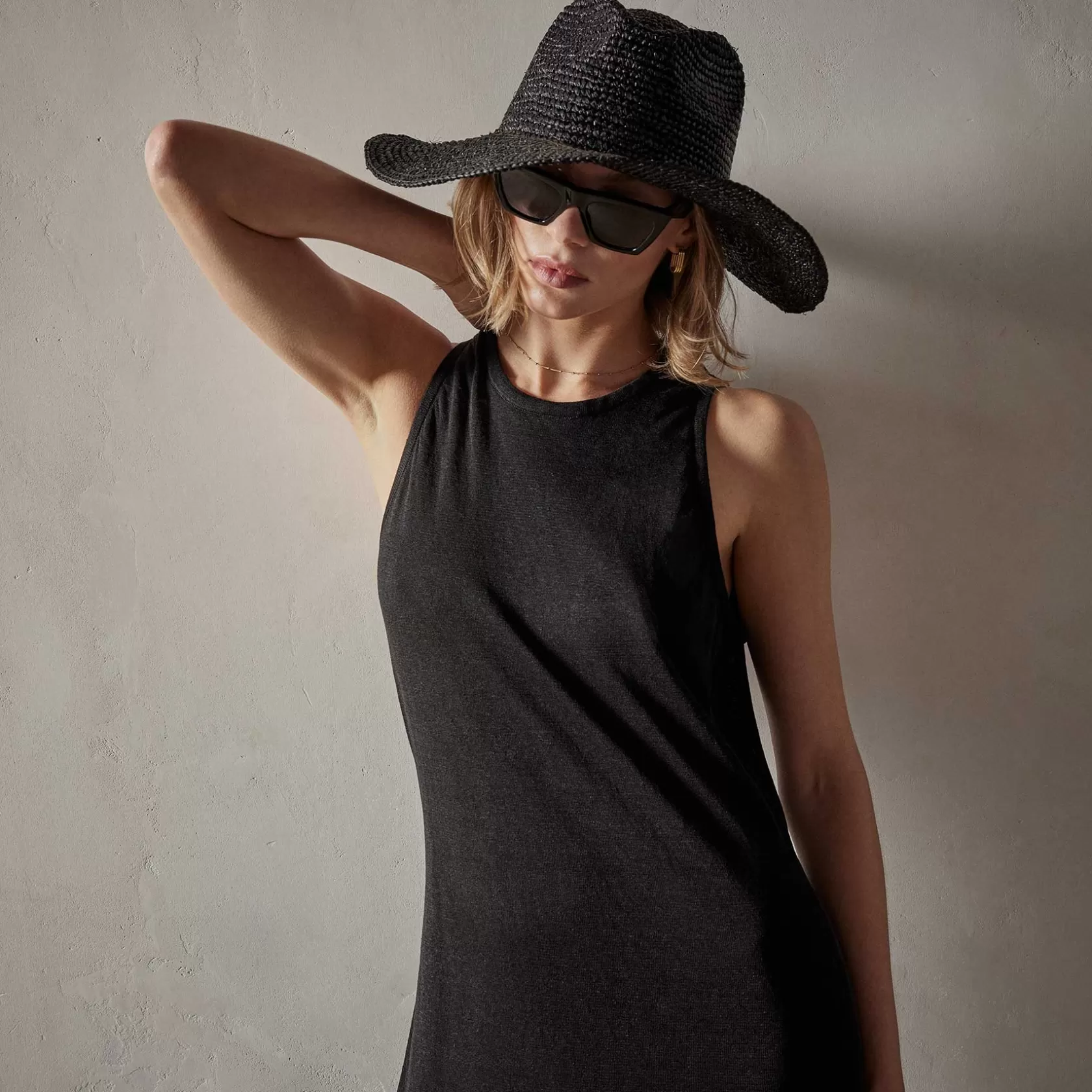 New Dunes Linen Tank Dress Women Dresses/Jumpsuits