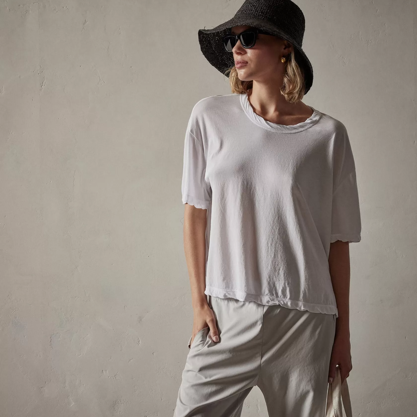 Outlet High Gauge Oversized Tee Women T-Shirts