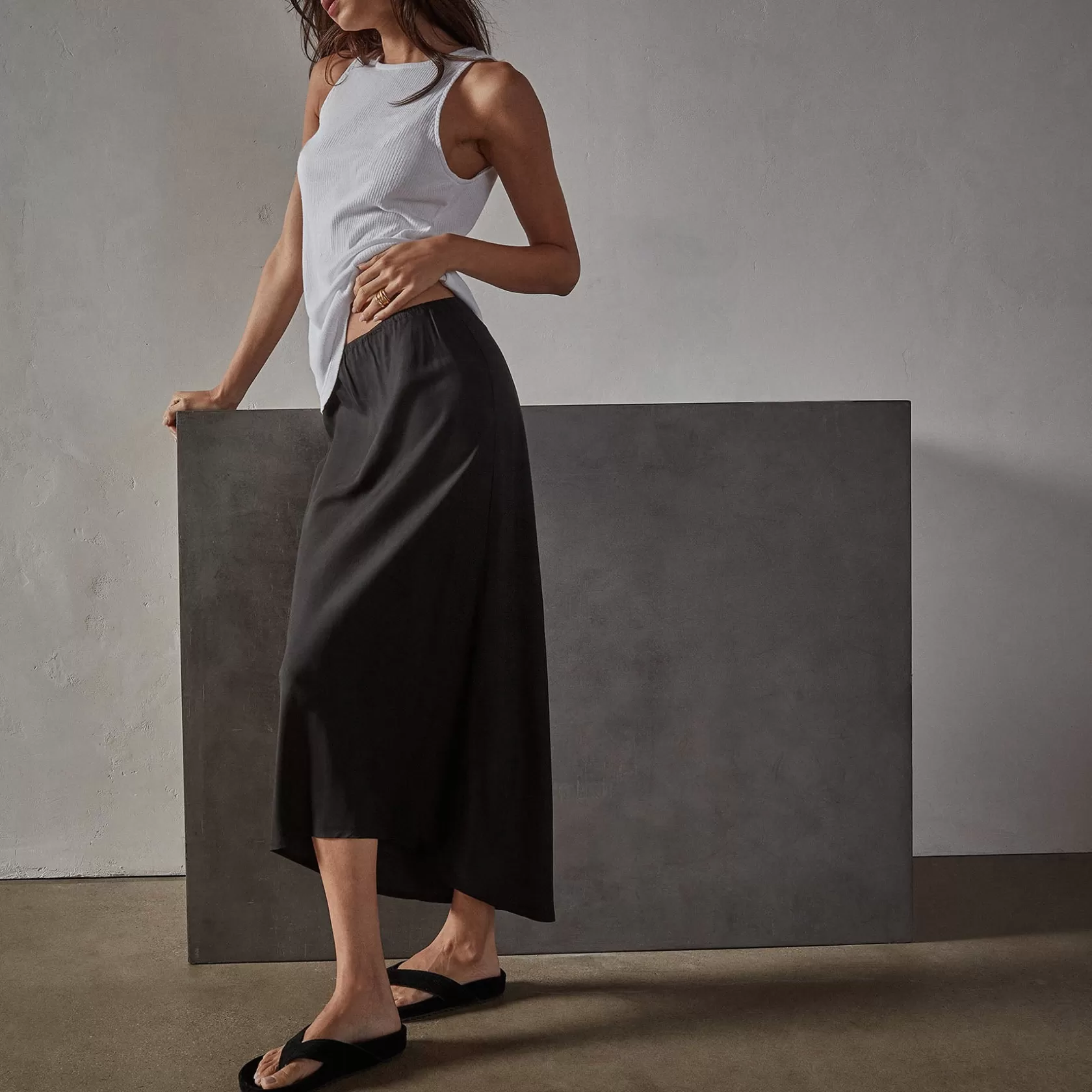 Outlet High Low A Line Skirt Women Skirts