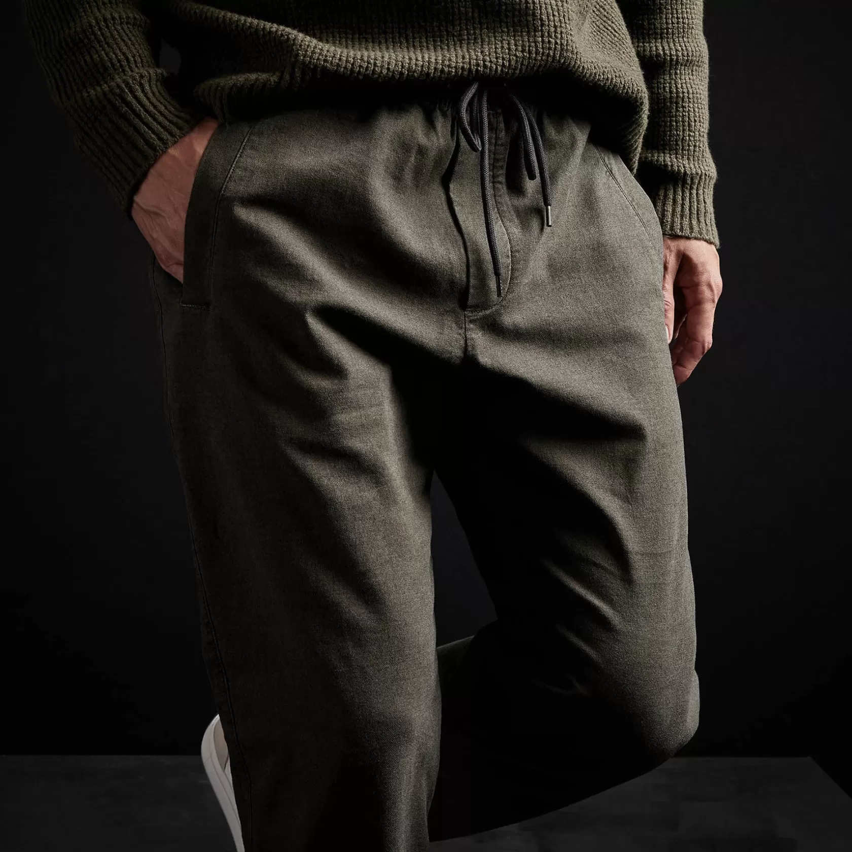 Outlet Overdyed Flannel Track Pant Men Pants/Denim