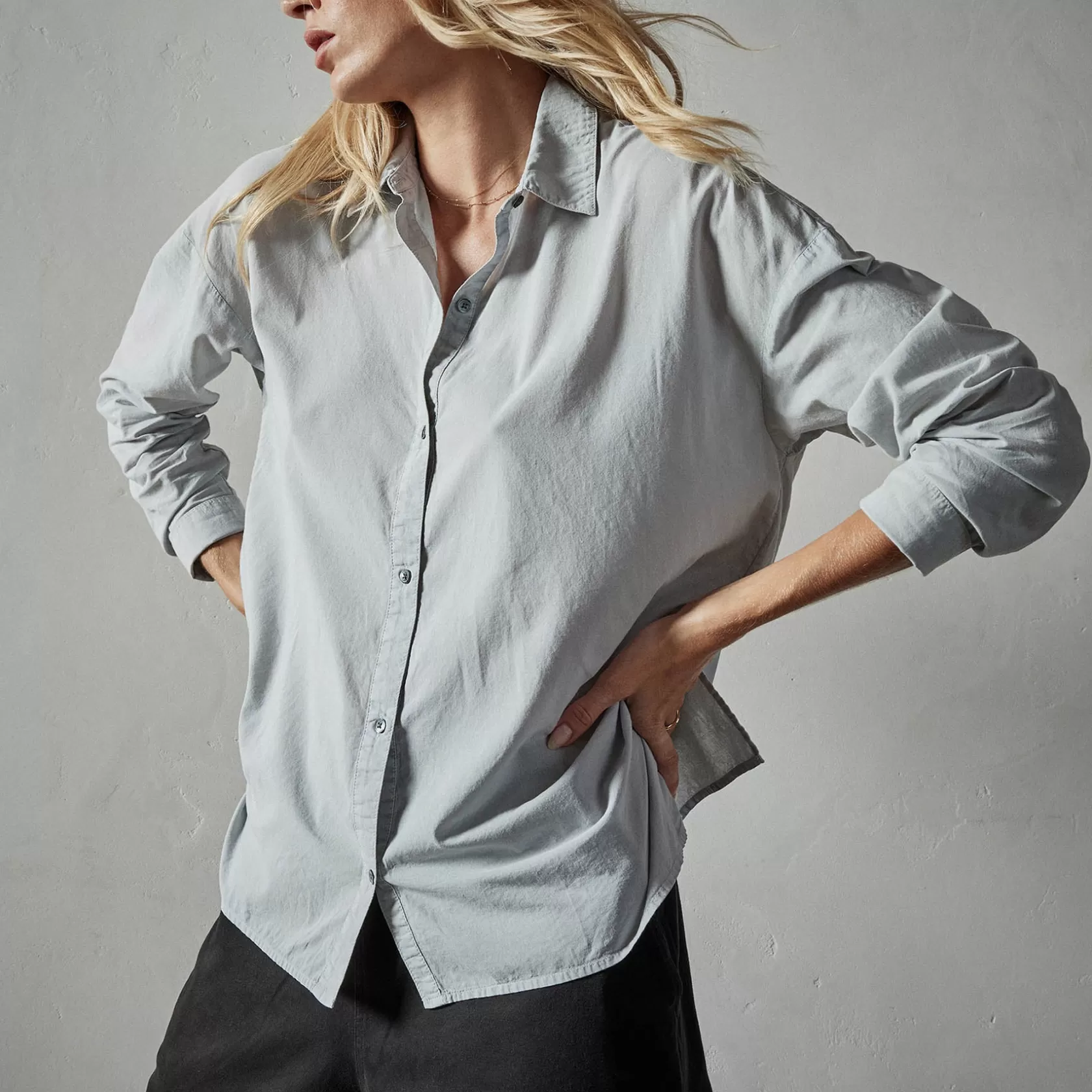 Flash Sale Oversized Button Front Shirt Women Shirting