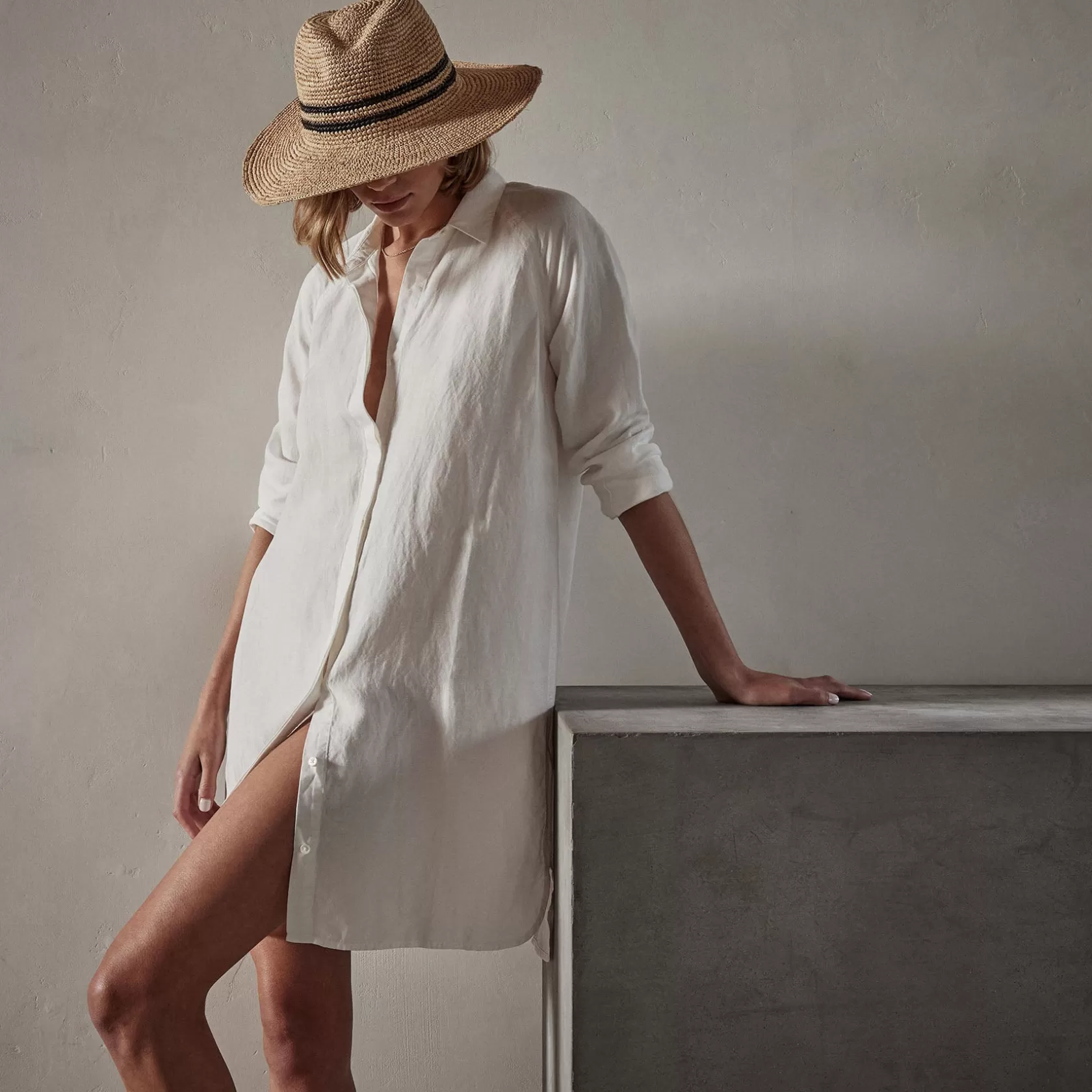 Sale Pacific Linen Shirt Dress Women Dresses/Jumpsuits