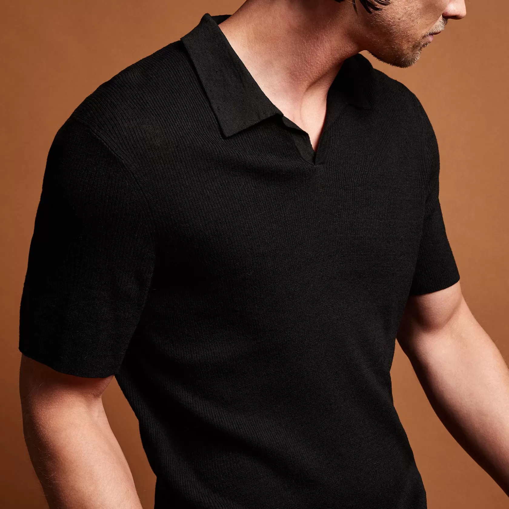 Outlet Ribbed Linen Mojave Polo Men Polos/Novelty Tops