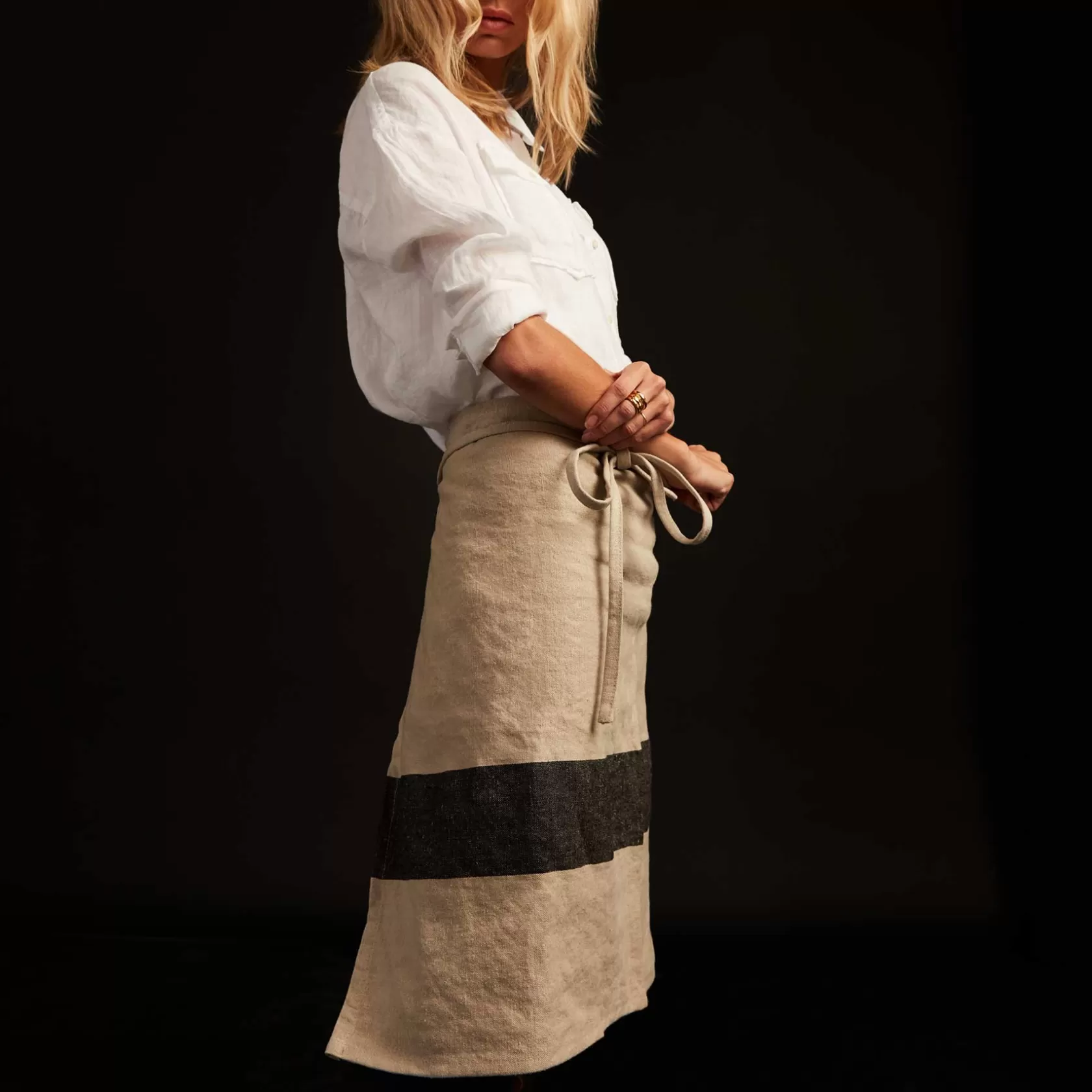 Clearance Single Stripe Half Apron Aprons