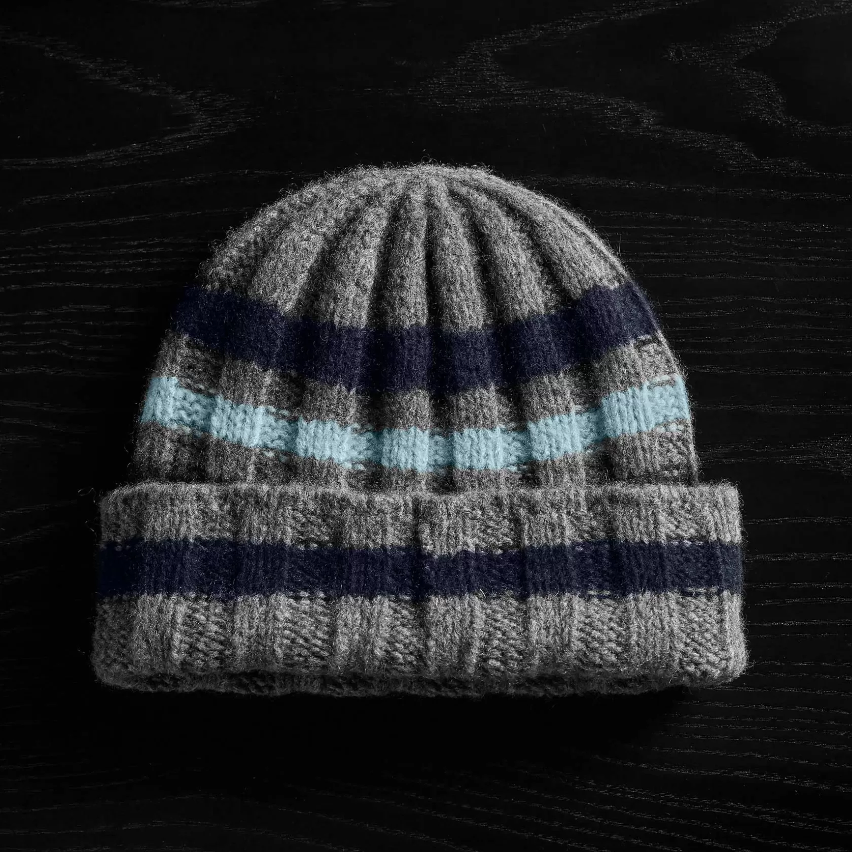 Hot Stripe Cashmere Beanie Men Hats