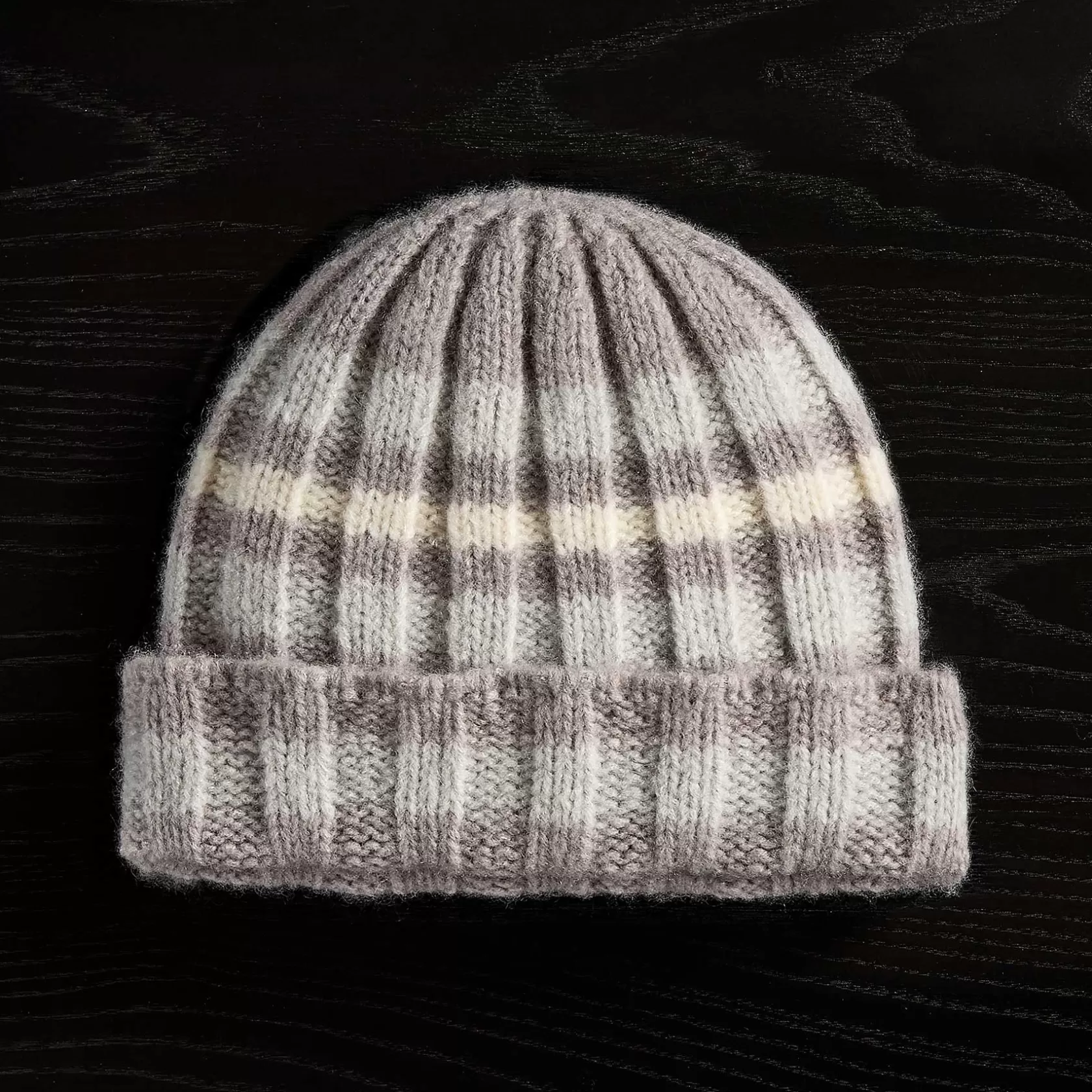 Fashion Stripe Cashmere Beanie Women Hats