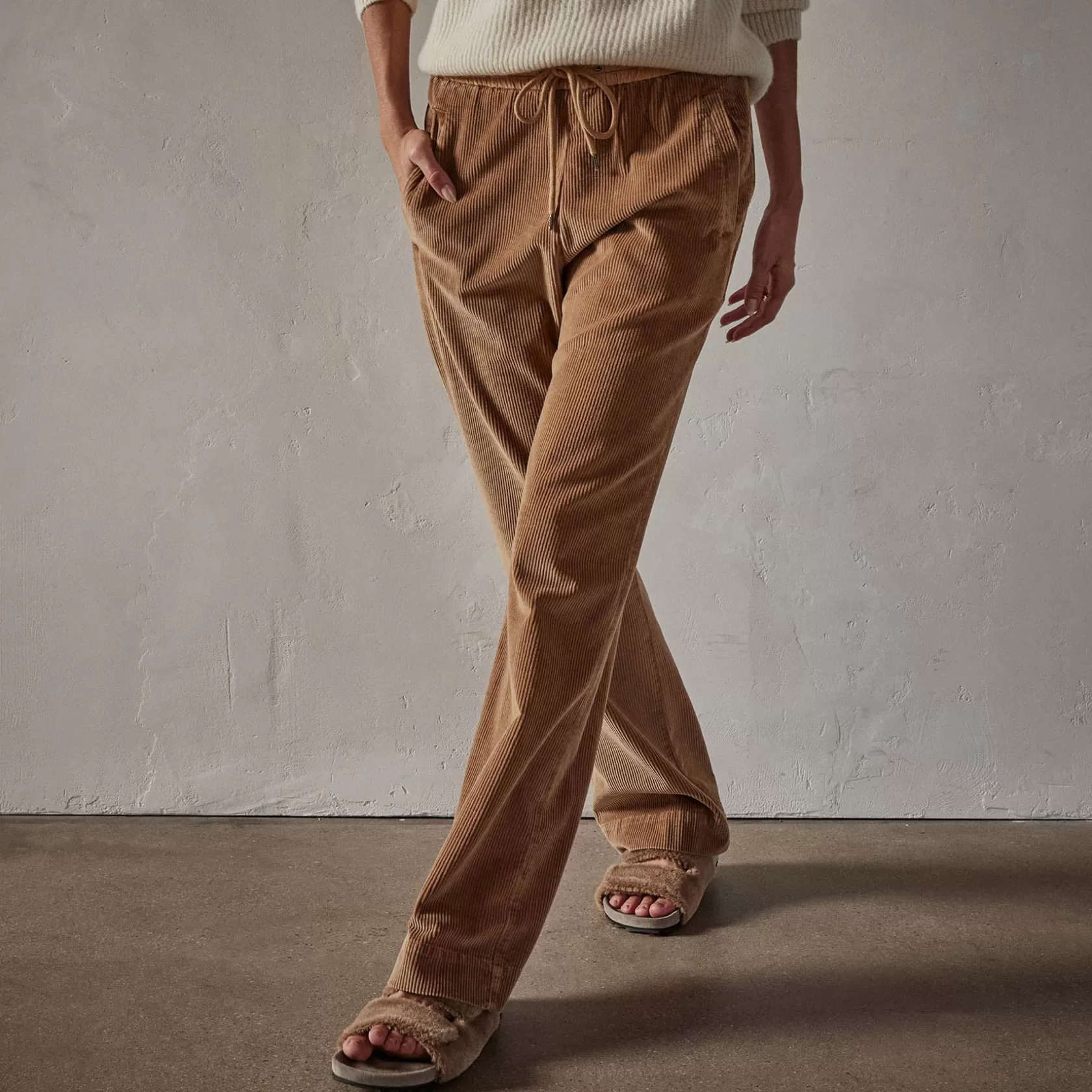 Discount Wide Leg Corduroy Pant Women Pants/Leggings