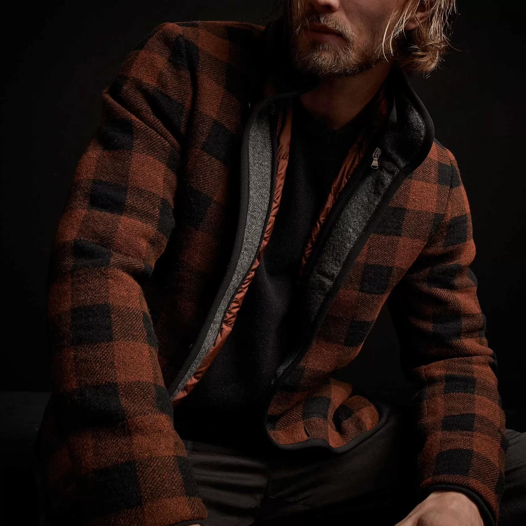 Discount Wool Plaid Car Coat Men Jackets/Outerwear